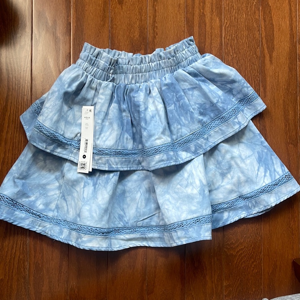 NWT Girls tie dye ruffled tiered skirt